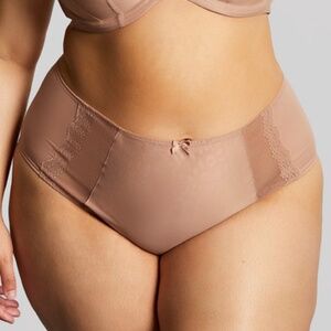 NEW Sculptresse by Panache Esme Lace Deep Brief Panty 10934 Mocha Animal Print